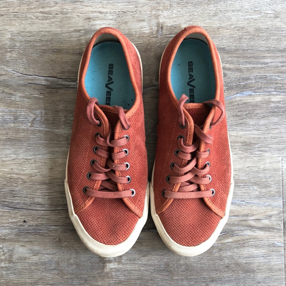 SeaVees Terracotta leather sneakers